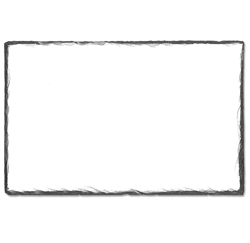 Schiefertafel in Rechteckform